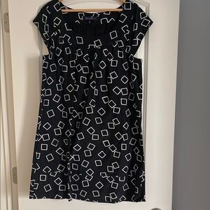 Ann Klein Black and White Geometric Dress